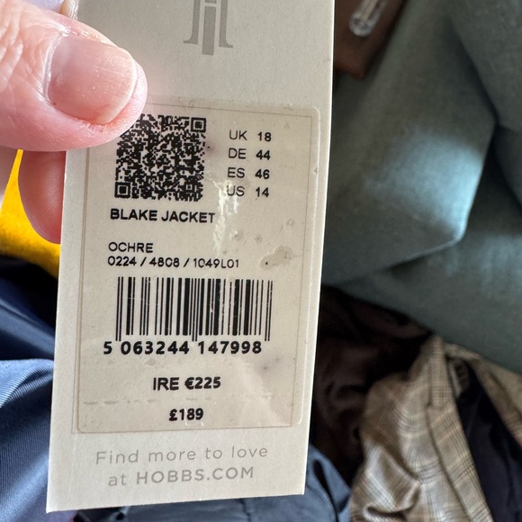 Hobbs London “Blake” Wool Blazer in Ochre, US size 14 - Picture 7 of 7